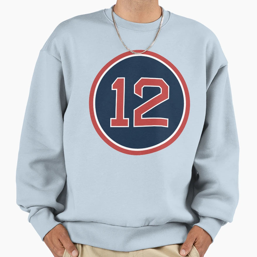 Brock Holt 12 Jersey Number Sweatshirt - Fun Novelty Design for Adults - T-Shirt, Sweatshirt, Hoodie