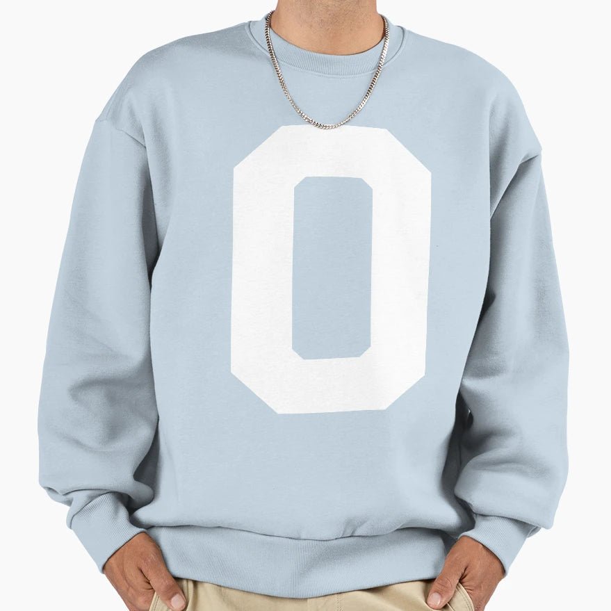 Number 0 White Zero Sports Number 0 Sweatshirt - Graphic Print Men Women - T-Shirt, Sweatshirt, Hoodie