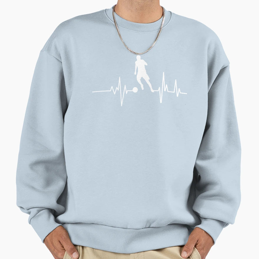Copy Soccer Heartbeat Sweatshirt - Trendy Graphic Men Women - T-Shirt, Sweatshirt, Hoodie