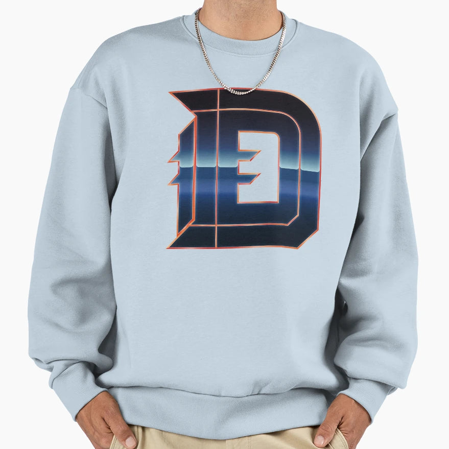 Detroit D Chrome I Sweatshirt - Unique Graphic for Adults - T-Shirt, Sweatshirt, Hoodie