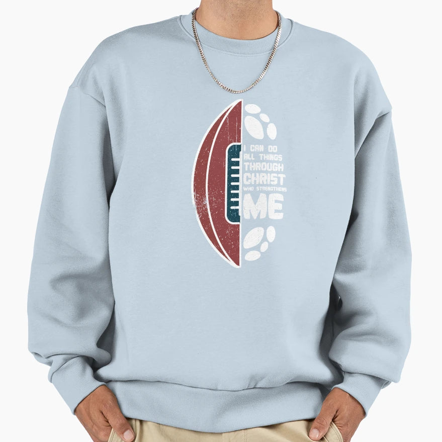 Christian Football I Can Do All Things T-Shirt - Graphic Print Men Women - T-Shirt, Sweatshirt, Hoodie