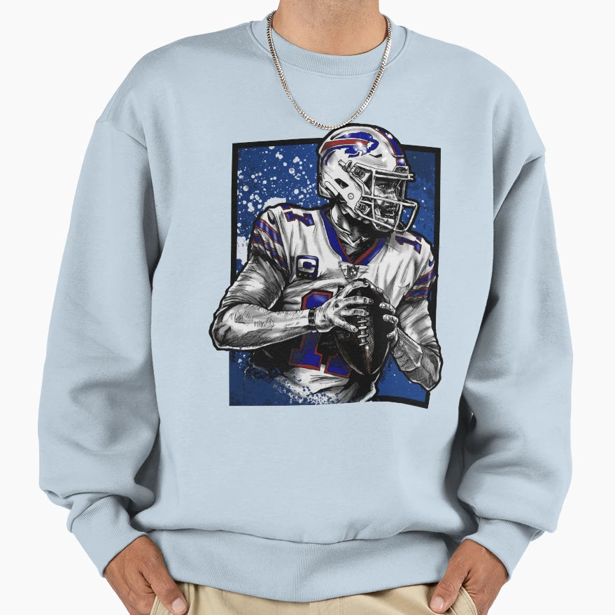 Qb Ready To Throw Sweatshirt - Novelty Apparel for Adults - T-Shirt, Sweatshirt, Hoodie