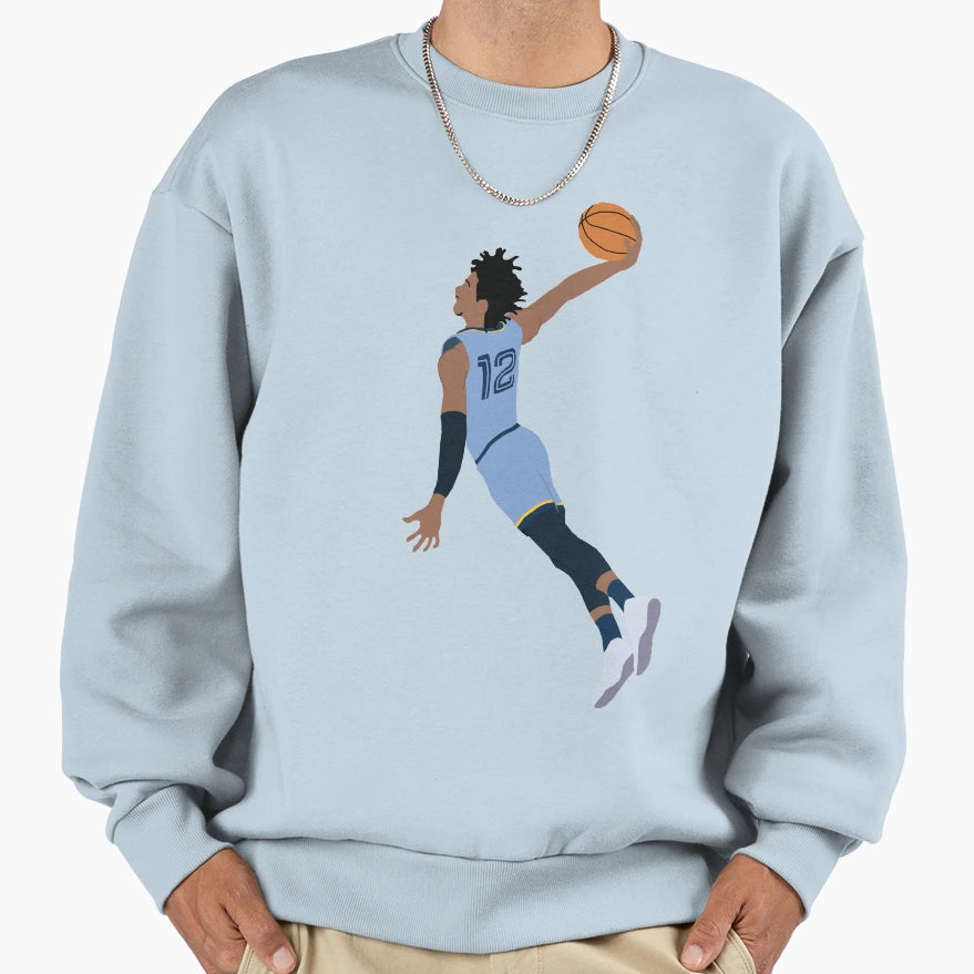 Ja Morant Dunk Sweatshirt - Unique Graphic for Adults - T-Shirt, Sweatshirt, Hoodie