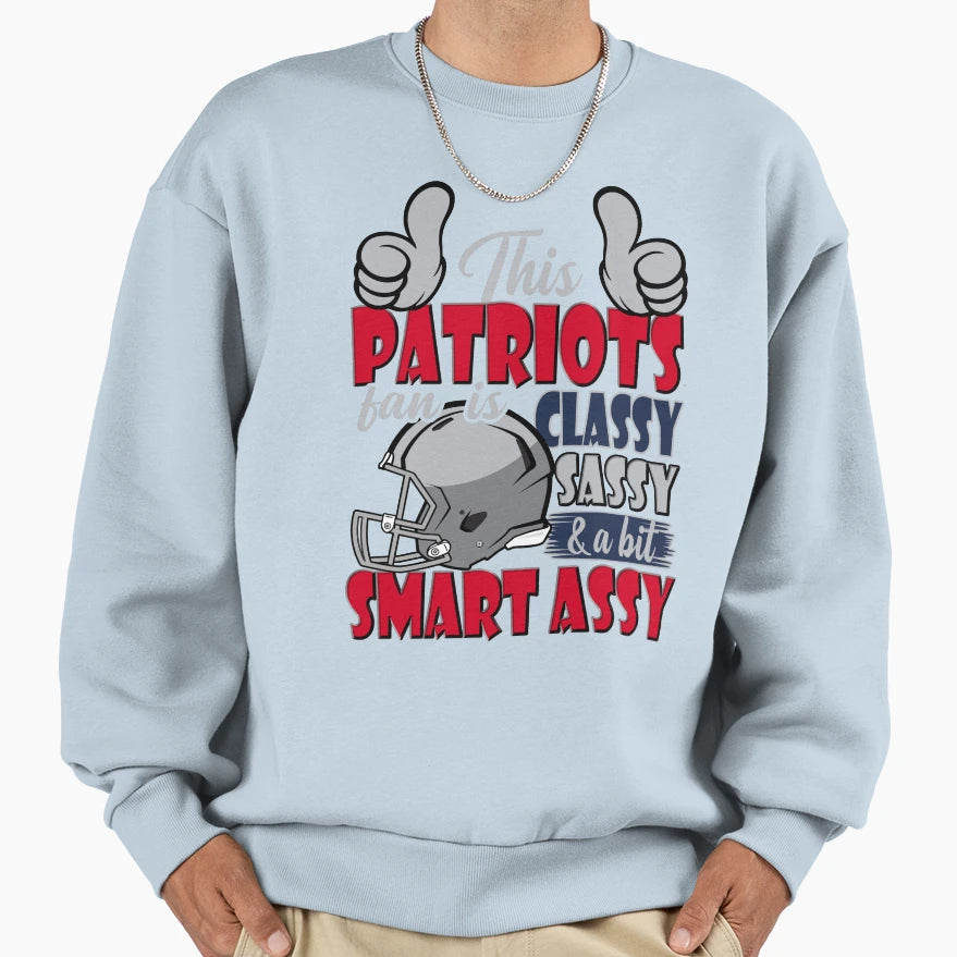 This Football Fan Is Classy Sassy Sweatshirt - Custom Art Print for Adults - T-Shirt, Sweatshirt, Hoodie