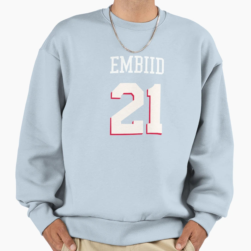 Joel Embiid 21 Sixers Sweatshirt - Custom Art Print Unisex - T-Shirt, Sweatshirt, Hoodie