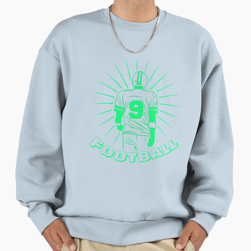 Amercian Football Quarterback Designer Sweatshirt - Trendy Graphic Unisex - T-Shirt, Sweatshirt, Hoodie