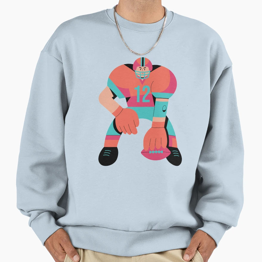 Star American Football Player Sweatshirt - Custom Art Print for Adults - T-Shirt, Sweatshirt, Hoodie