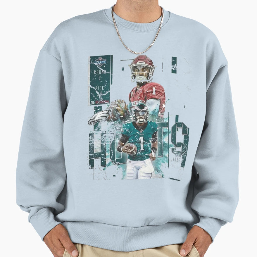 American Football Quarterback 1 Sweatshirt - Aesthetic Graphic for Adults - T-Shirt, Sweatshirt, Hoodie