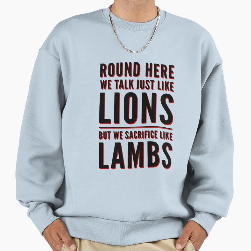 Lions And Lambs Version 1 Sweatshirt - Fun Novelty Design Unisex - T-Shirt, Sweatshirt, Hoodie