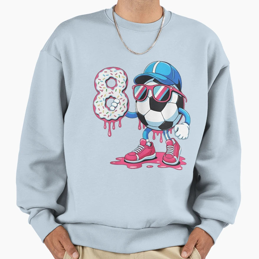 Soccer 8Th Birthday T-Shirt - Graphic Print Unisex - T-Shirt, Sweatshirt, Hoodie