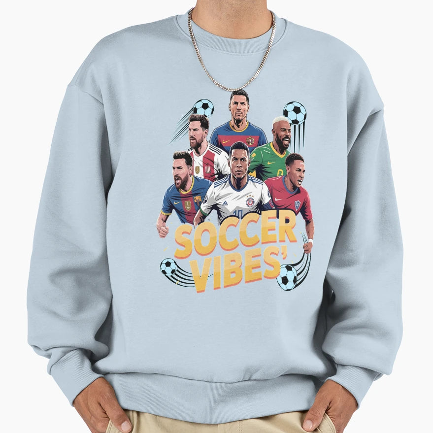 Soccer Vibes Its Beautiful Soccer Sweatshirt - Minimalist Print Men Women - T-Shirt, Sweatshirt, Hoodie