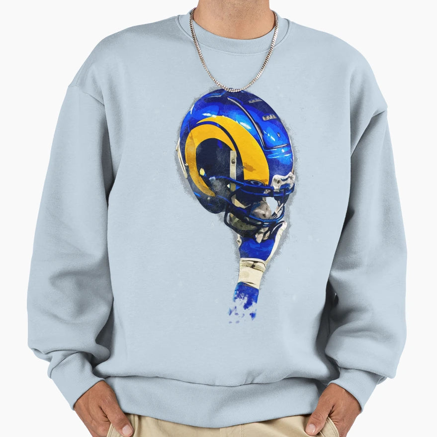 Rams Helmet High Sweatshirt - Streetwear Style Men Women - T-Shirt, Sweatshirt, Hoodie