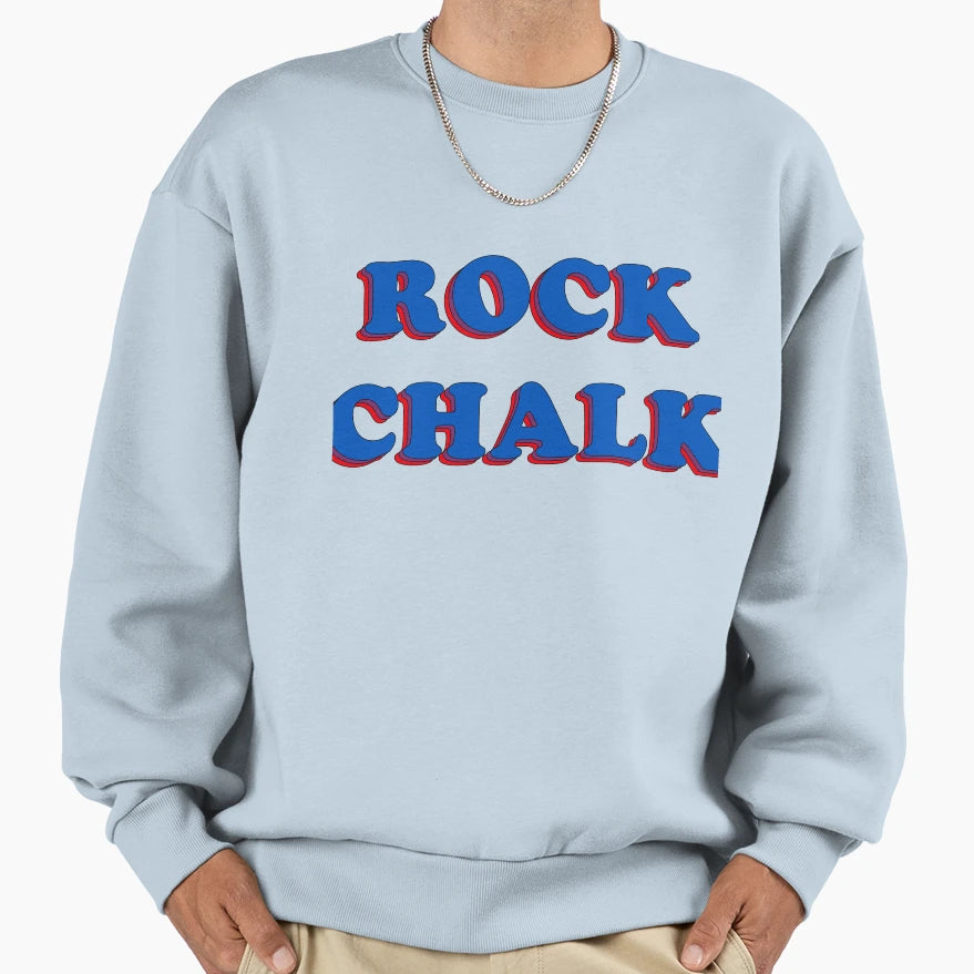 Rock Chalk Sweatshirt - Casual Everyday Wear Men Women - T-Shirt, Sweatshirt, Hoodie