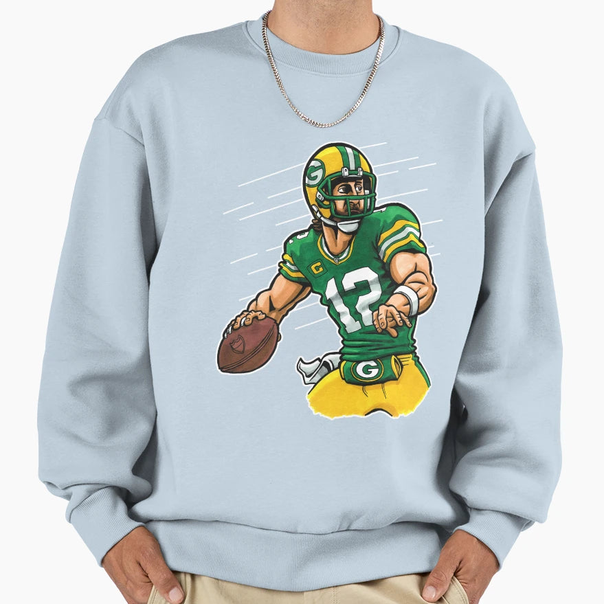 Rodgers Qb Sweatshirt - Custom Art Print for Adults - T-Shirt, Sweatshirt, Hoodie