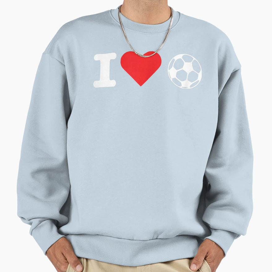 I Heart Love Soccer T-Shirt - Fun Novelty Design Men Women - T-Shirt, Sweatshirt, Hoodie