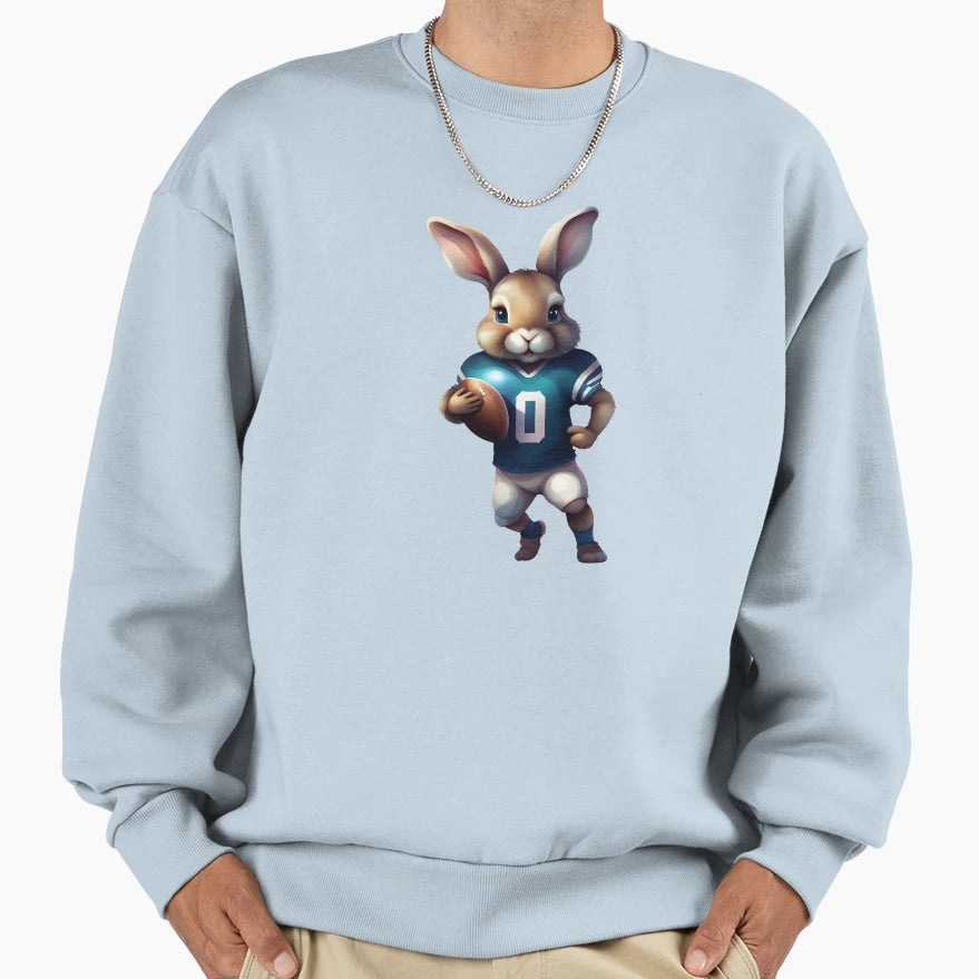 Football Lover Rabitt Rabbit Rabbit Sweatshirt - Graphic Print Men Women - T-Shirt, Sweatshirt, Hoodie