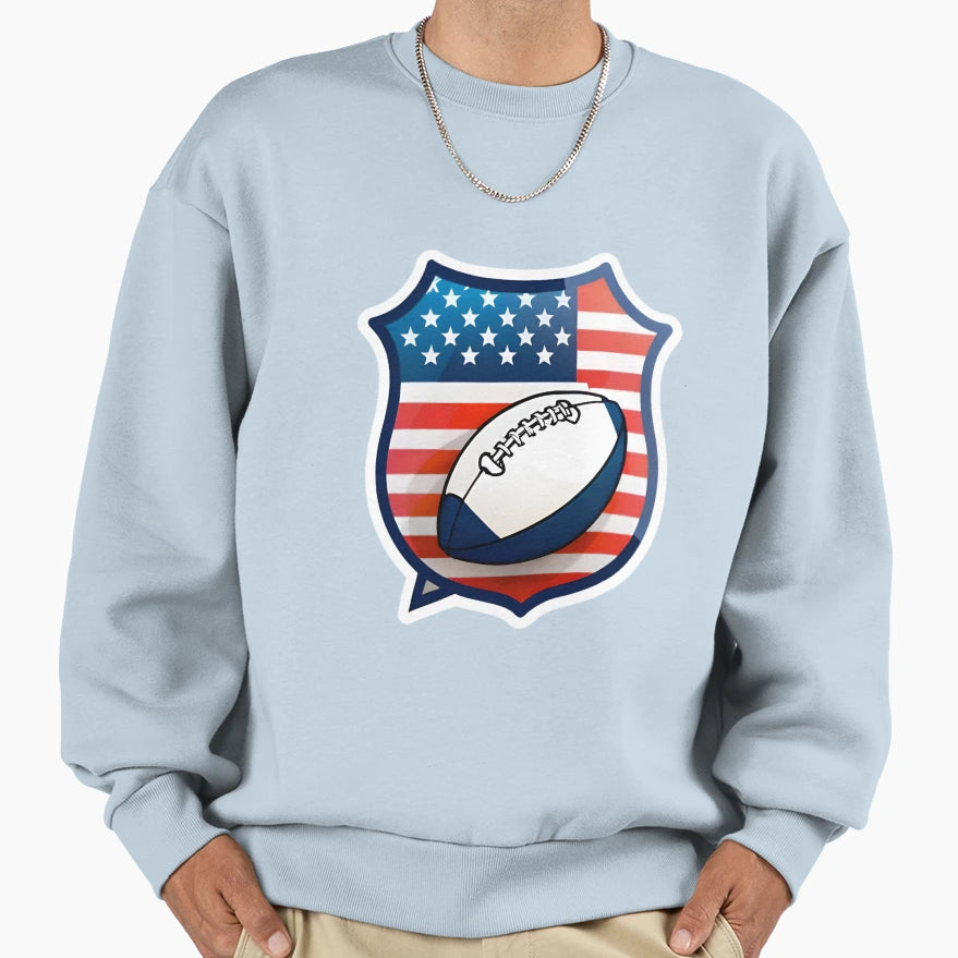 Usa American Football Sweatshirt - Trendy Graphic Unisex - T-Shirt, Sweatshirt, Hoodie