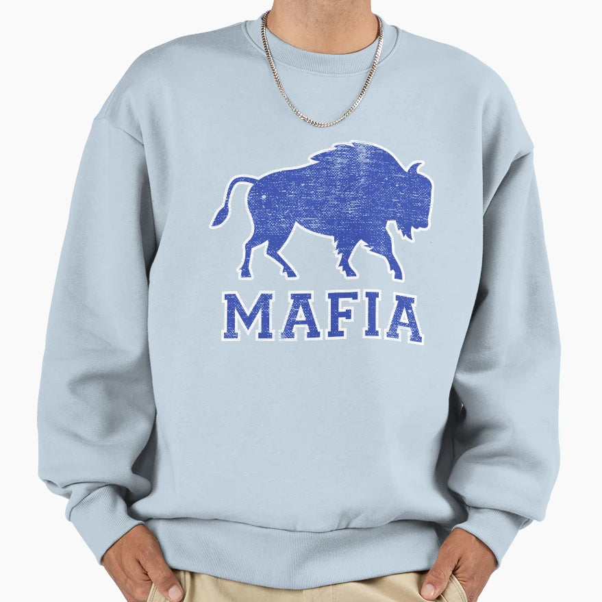 Bills Fan Mafia Buffalo Sports Fan Sweatshirt - Casual Everyday Wear Unisex - T-Shirt, Sweatshirt, Hoodie
