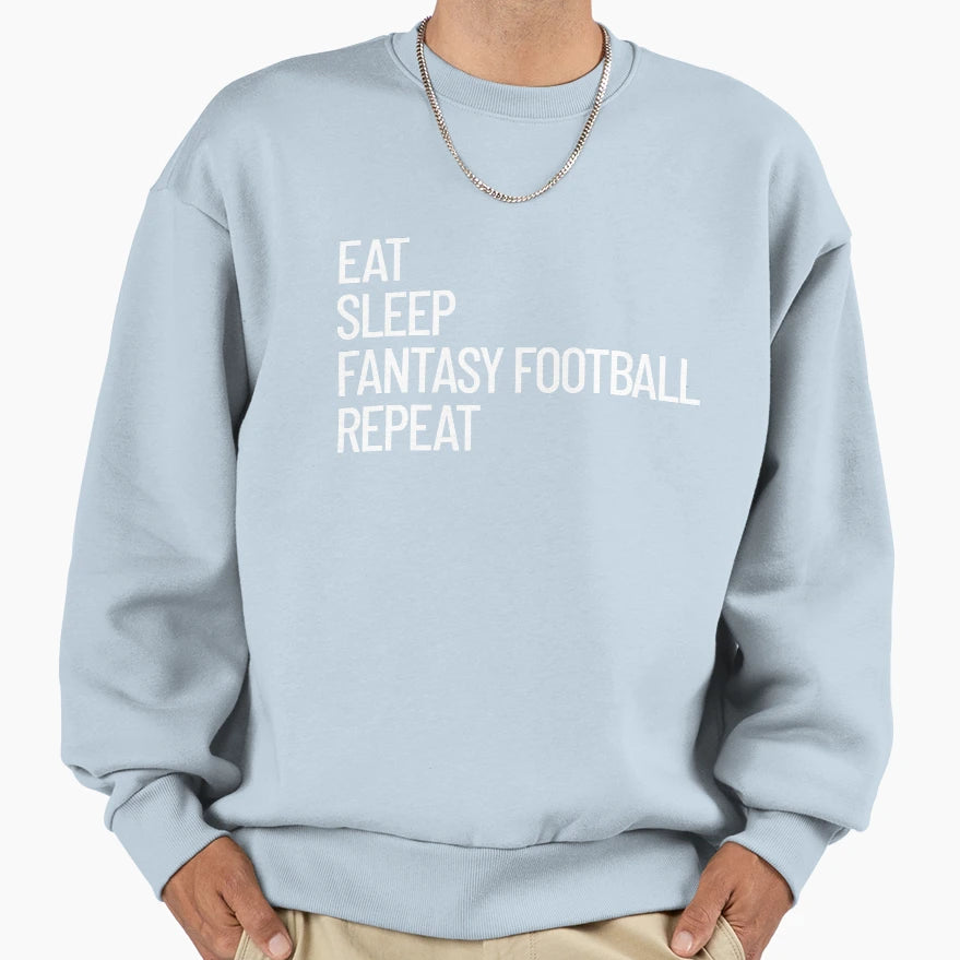 Eat Sleep Check My Lineup Repeat Sweatshirt - Unique Graphic Unisex - T-Shirt, Sweatshirt, Hoodie