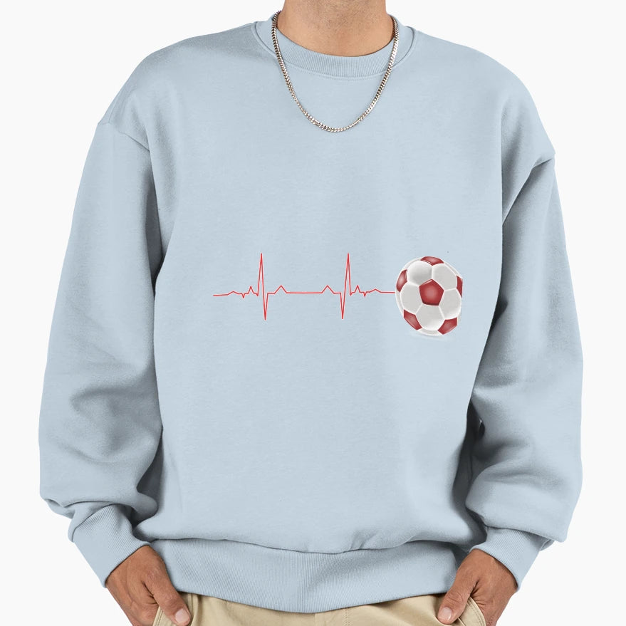 Football Heart Sweatshirt - Casual Everyday Wear for Adults - T-Shirt, Sweatshirt, Hoodie