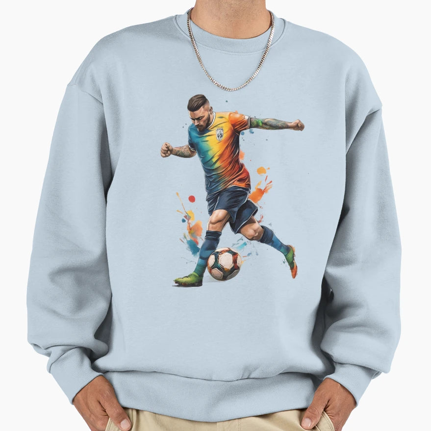 Football Soccer Player Sweatshirt - Trendy Graphic for Adults - T-Shirt, Sweatshirt, Hoodie