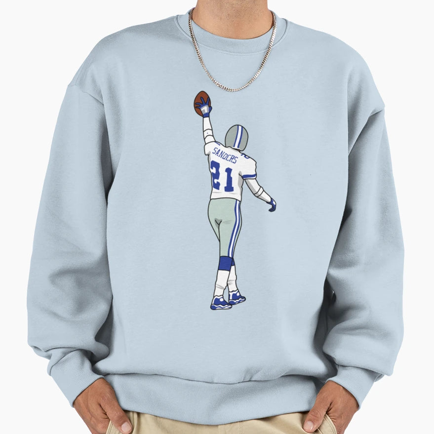 Deion Sanders Sweatshirt - Minimalist Print for Adults - T-Shirt, Sweatshirt, Hoodie