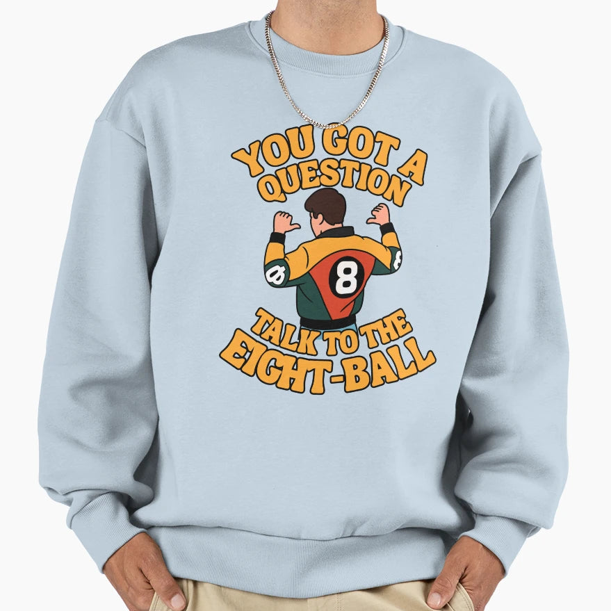Puddy And His 8 Ball Jacket Sweatshirt - Minimalist Print Men Women - T-Shirt, Sweatshirt, Hoodie
