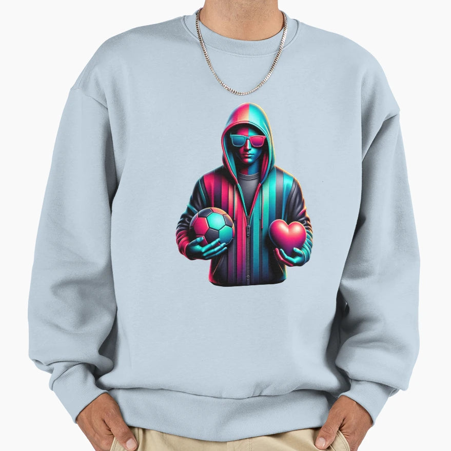 I Love Football Soccer Sweatshirt - Novelty Apparel for Adults - T-Shirt, Sweatshirt, Hoodie