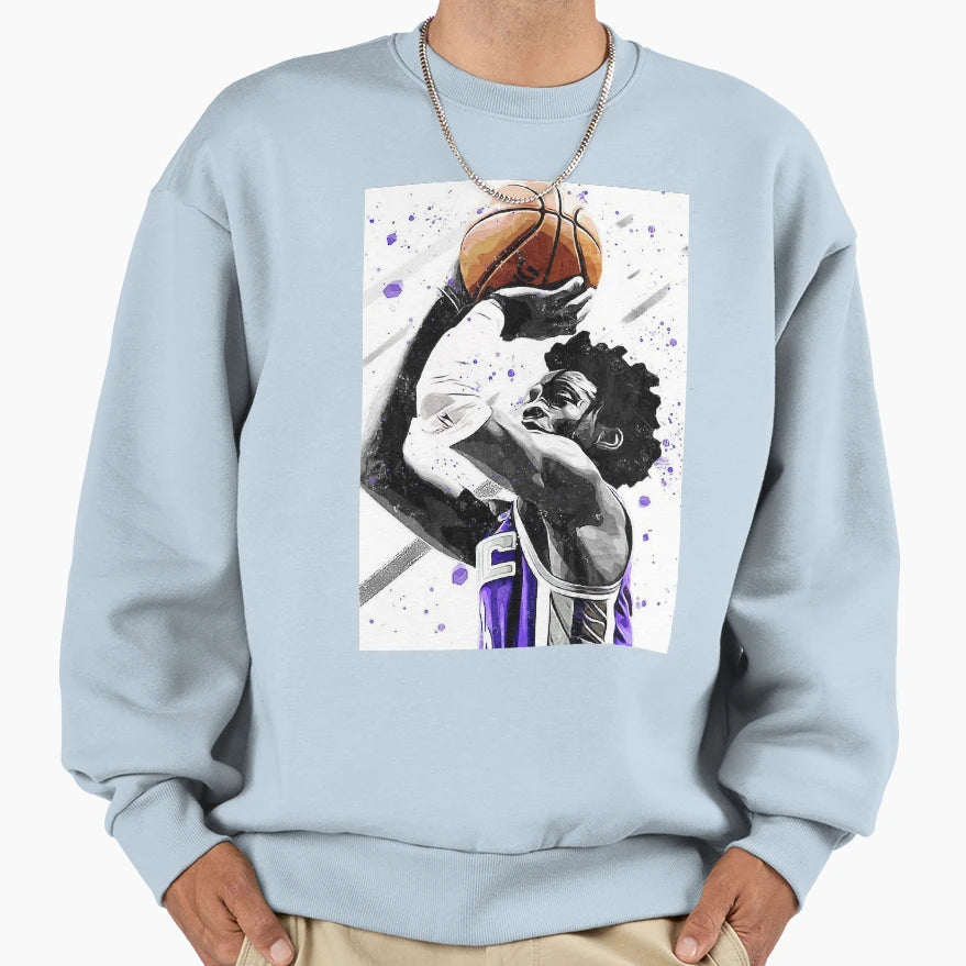 De Aaron Fox Illustration Sweatshirt - Fun Novelty Design for Adults - T-Shirt, Sweatshirt, Hoodie
