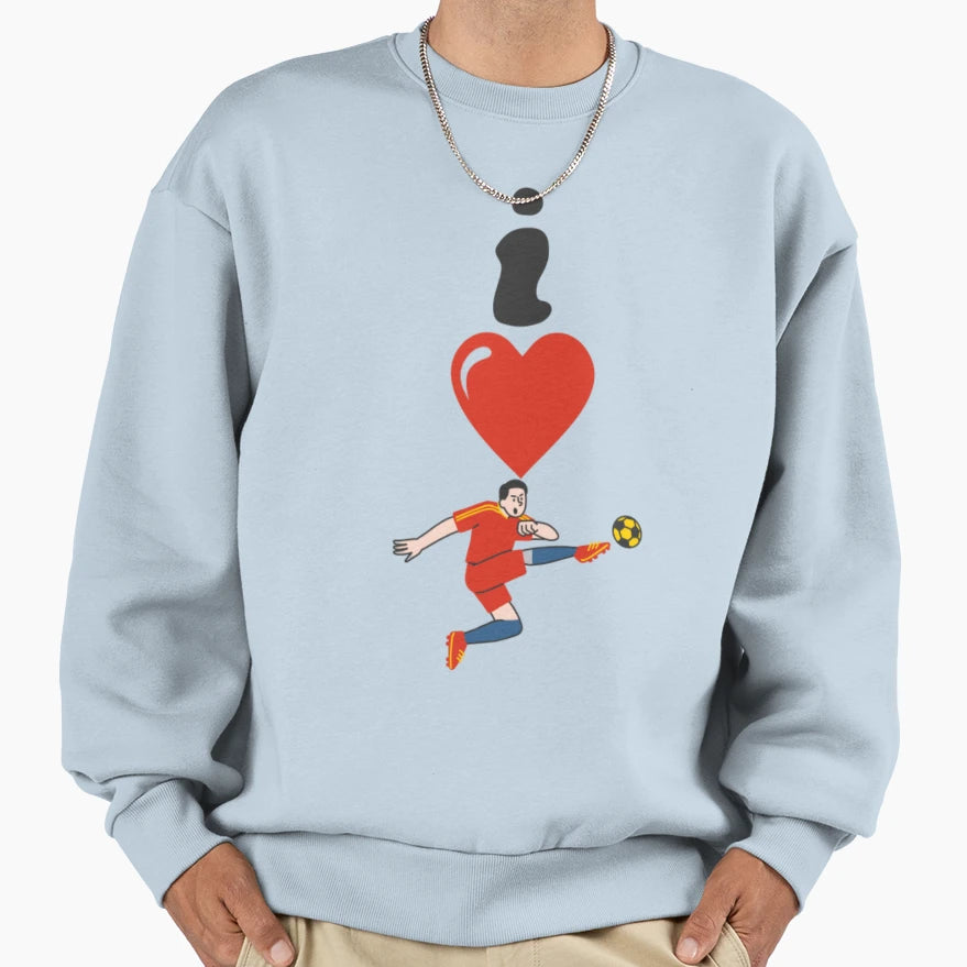 I Love Football Sweatshirt - Aesthetic Graphic Men Women - T-Shirt, Sweatshirt, Hoodie