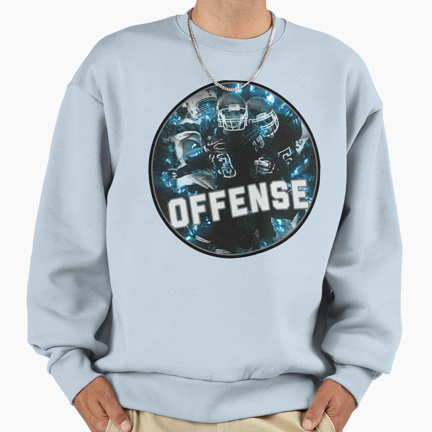 Football Team Hot Blue Fire Nifty Sweatshirt - Minimalist Print Men Women - T-Shirt, Sweatshirt, Hoodie