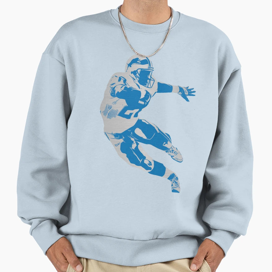 Barry Sanders Hologram Sweatshirt - Aesthetic Graphic Men Women - T-Shirt, Sweatshirt, Hoodie