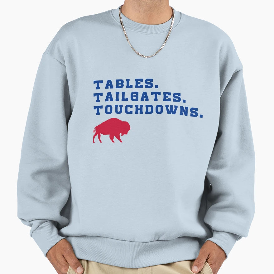 Tabes Tailgates Touchdowns Sweatshirt - Custom Art Print for Adults - T-Shirt, Sweatshirt, Hoodie
