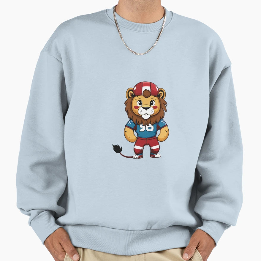 American Football Lion Sweatshirt - Novelty Apparel Unisex - T-Shirt, Sweatshirt, Hoodie