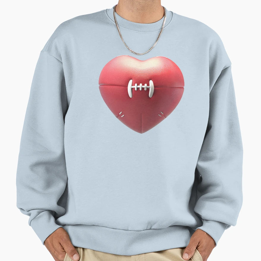 Heart Shaped 3D American Sweatshirt - Casual Everyday Wear Men Women - T-Shirt, Sweatshirt, Hoodie