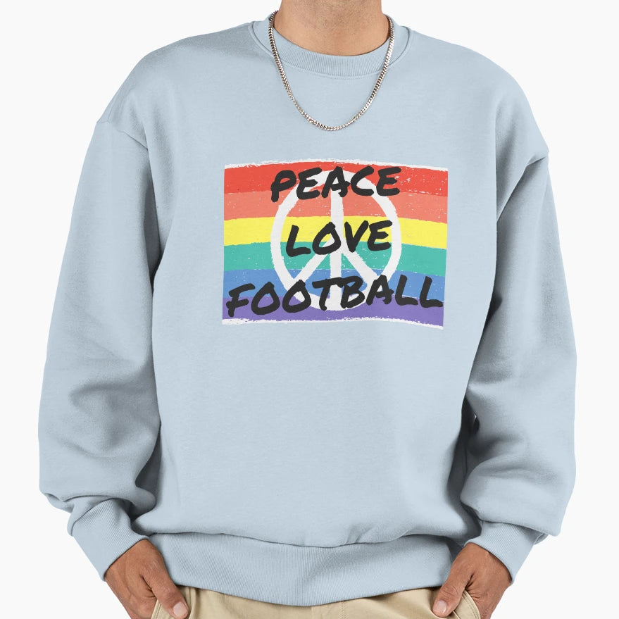Peace Love Football Sweatshirt - Novelty Apparel Unisex - T-Shirt, Sweatshirt, Hoodie