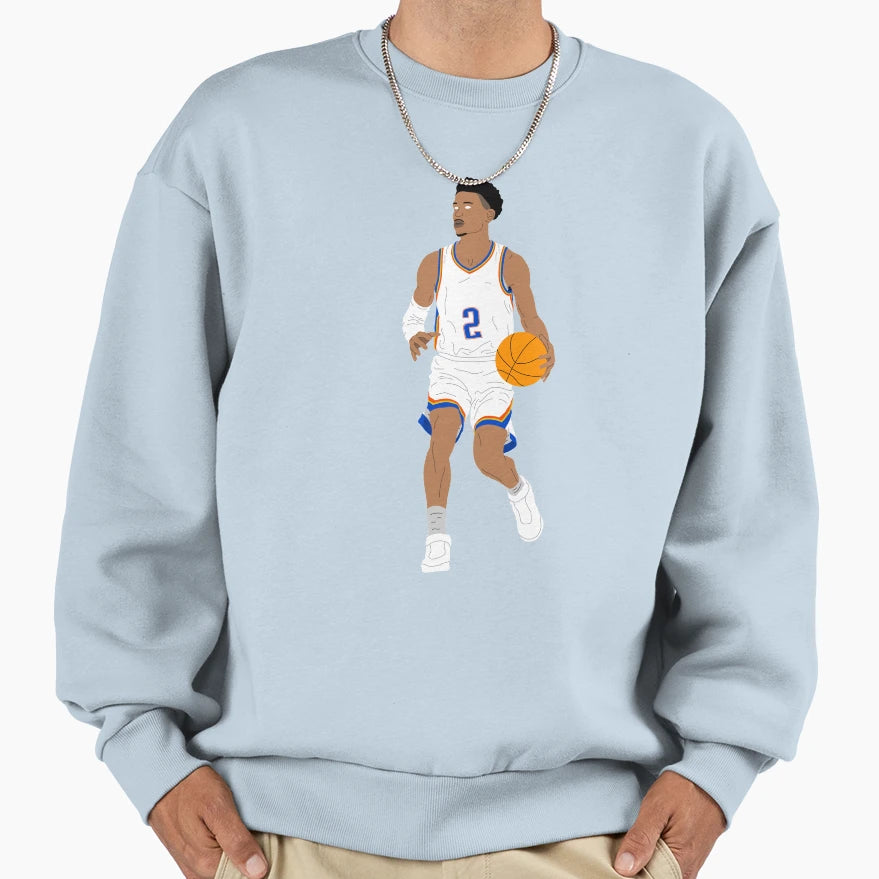 Shai Gilgeous Alexander Okc Basketball Sweatshirt - Custom Art Print Unisex - T-Shirt, Sweatshirt, Hoodie