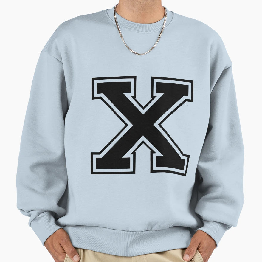 Letter X Sweatshirt - Aesthetic Graphic for Adults - T-Shirt, Sweatshirt, Hoodie