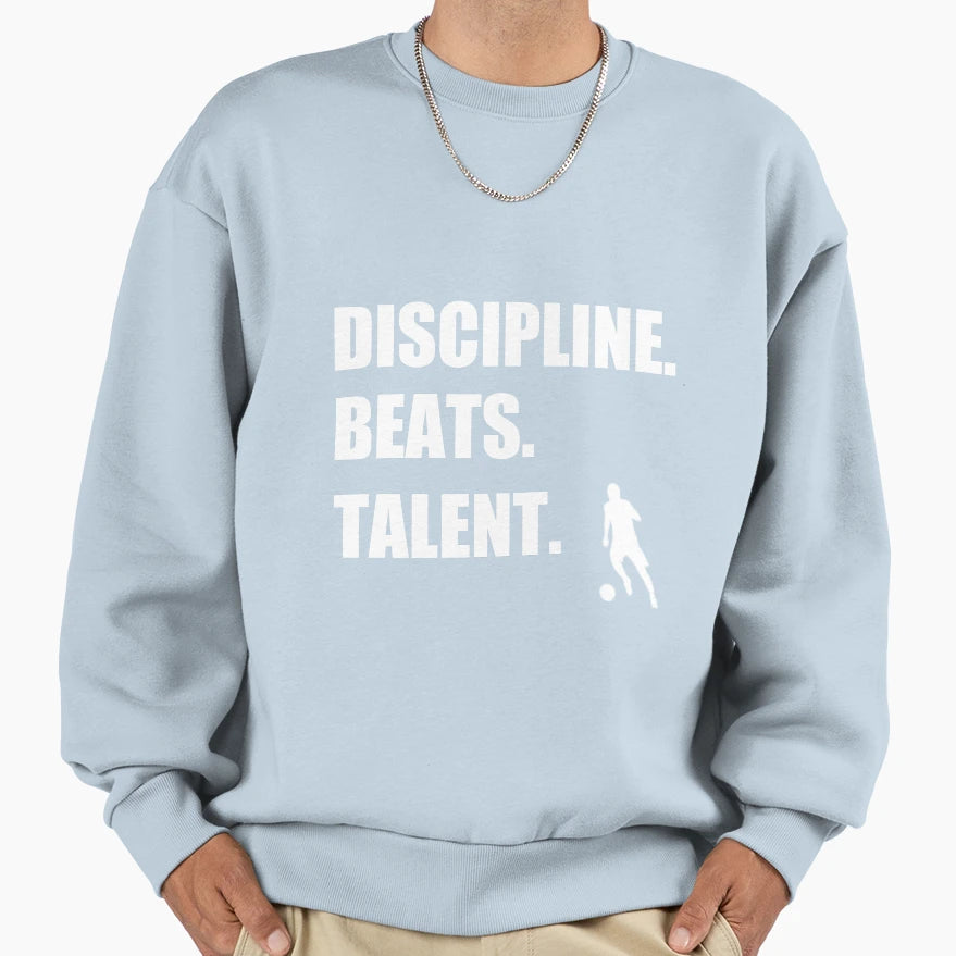 Discipline Beats Talent Football T-Shirt - Custom Art Print Men Women - T-Shirt, Sweatshirt, Hoodie