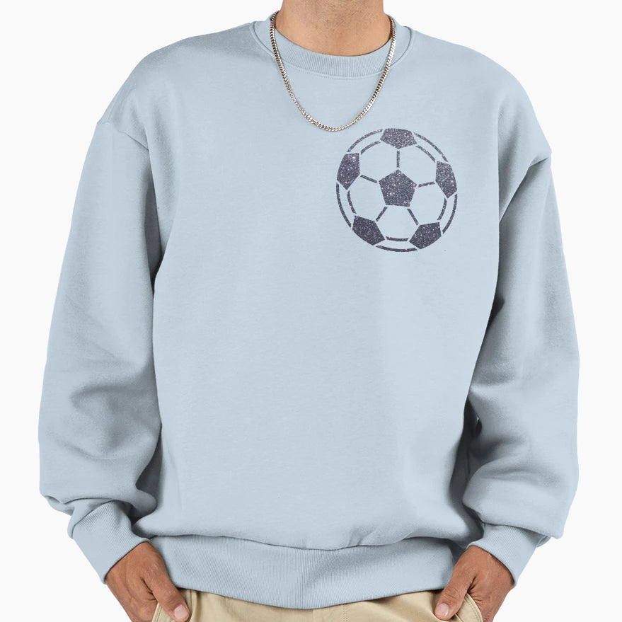 Glitter Football Ball Sweatshirt - Streetwear Style for Adults - T-Shirt, Sweatshirt, Hoodie