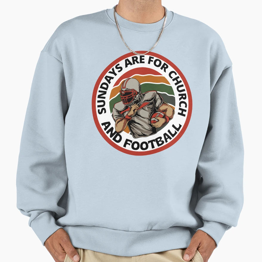 Sundays Are Church Jesus And Sweatshirt - Novelty Apparel for Adults - T-Shirt, Sweatshirt, Hoodie