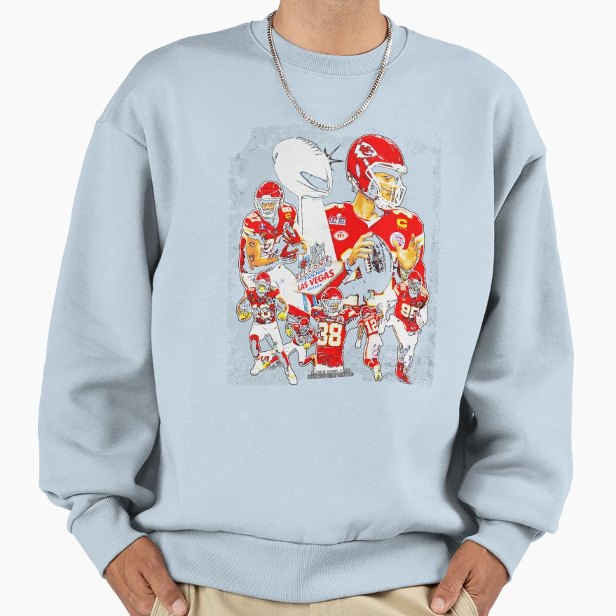Kansas City Super Bowl Lviii Sweatshirt - Casual Everyday Wear Men Women - T-Shirt, Sweatshirt, Hoodie