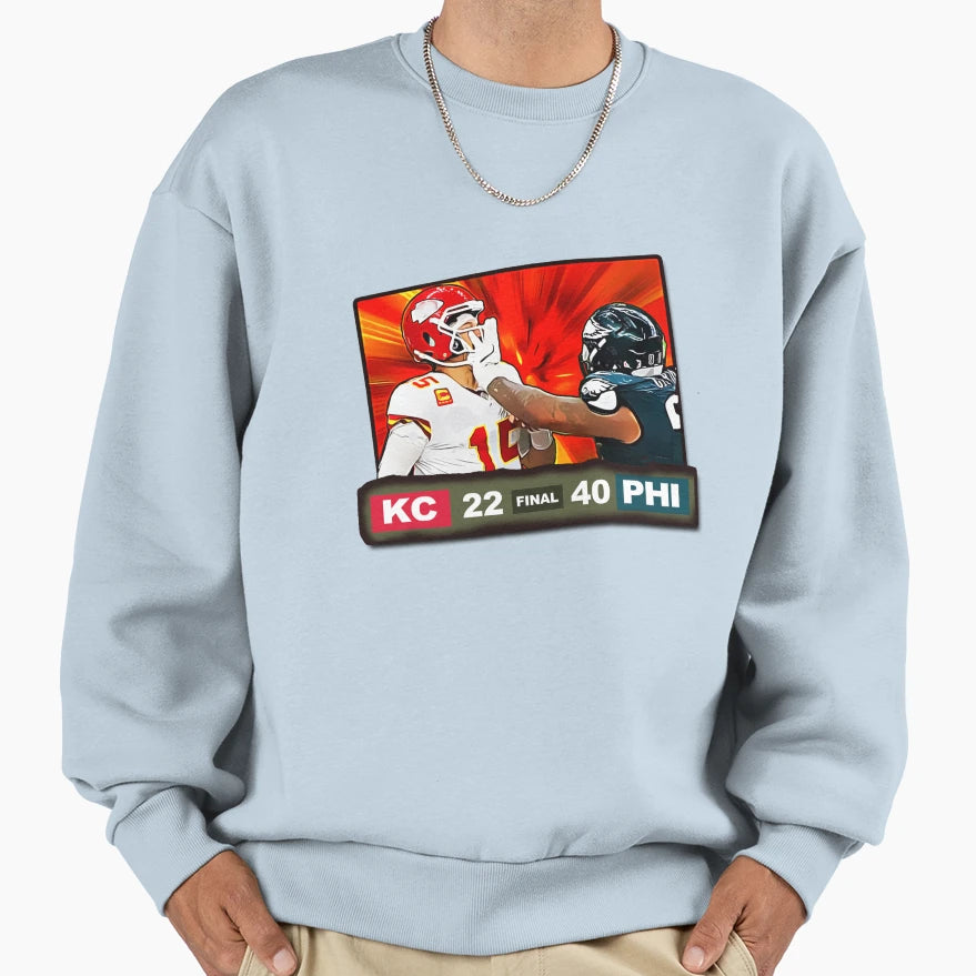 Final Score Philly Football Sweatshirt - Novelty Apparel for Adults - T-Shirt, Sweatshirt, Hoodie
