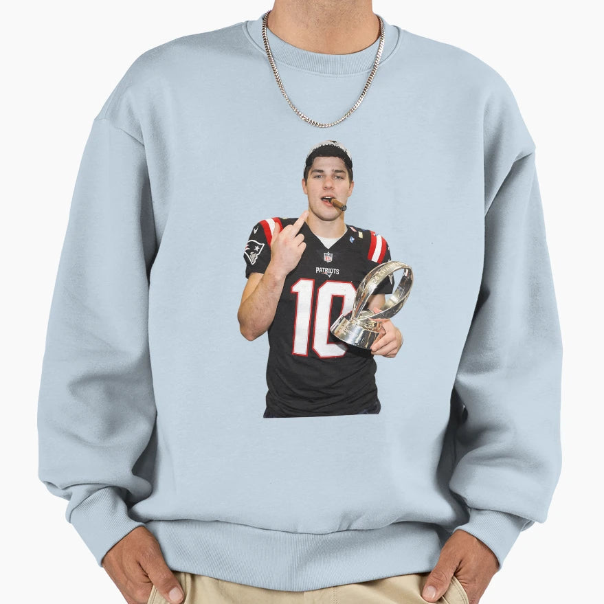 Drake Maye Maye 10 New England Sweatshirt - Custom Art Print Men Women - T-Shirt, Sweatshirt, Hoodie