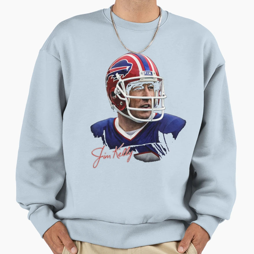 Jim Kelly Buffalo Bills Legendary Qb Sweatshirt - Aesthetic Graphic Unisex - T-Shirt, Sweatshirt, Hoodie