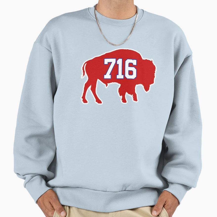 Buffalo 716 Area Code And T-Shirt - Minimalist Print for Adults - T-Shirt, Sweatshirt, Hoodie