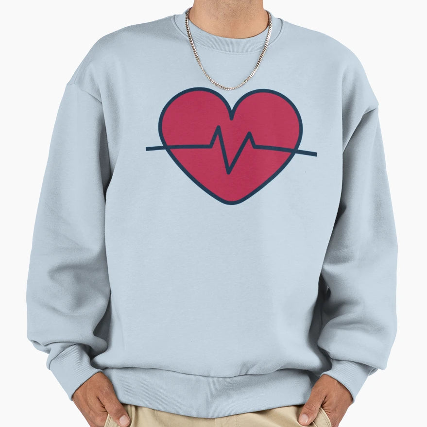 Pulse Heart Sweatshirt - Aesthetic Graphic Men Women - T-Shirt, Sweatshirt, Hoodie
