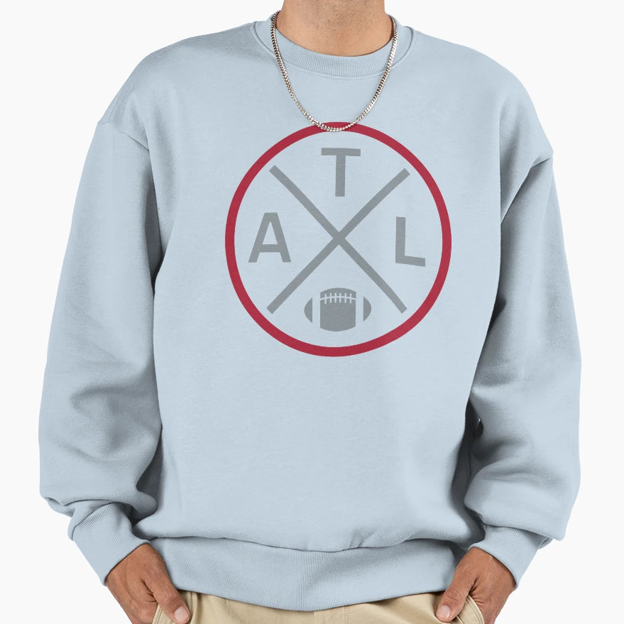 Atlanta Football Emblem Atl Sweatshirt - Streetwear Style Men Women - T-Shirt, Sweatshirt, Hoodie
