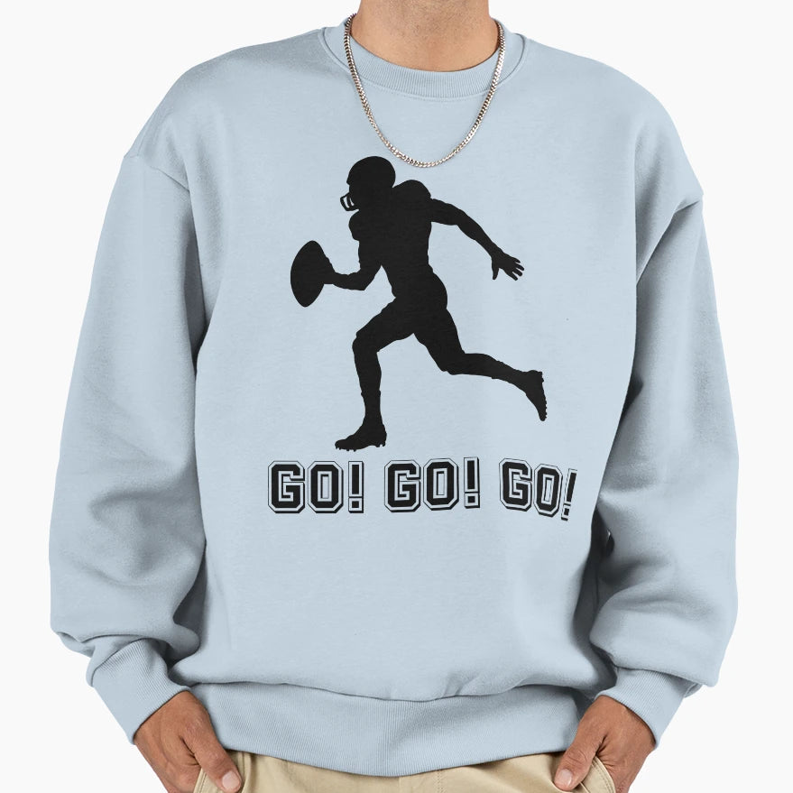 American Football Football Logo Runs Sweatshirt - Aesthetic Graphic Unisex - T-Shirt, Sweatshirt, Hoodie