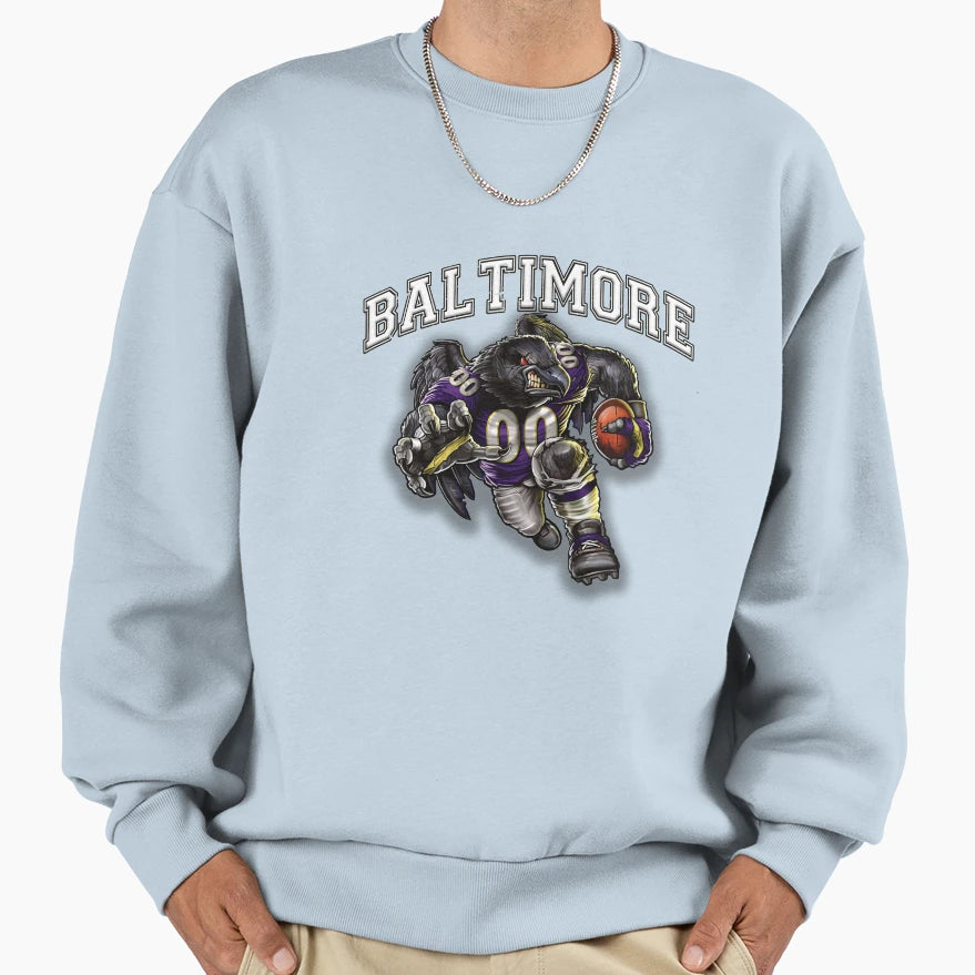 Baltimore Football Sweatshirt - Custom Art Print Men Women - T-Shirt, Sweatshirt, Hoodie